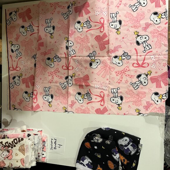 19 pc snoopy upcycled scrap fabric - bundle 4 - Picture 9 of 10